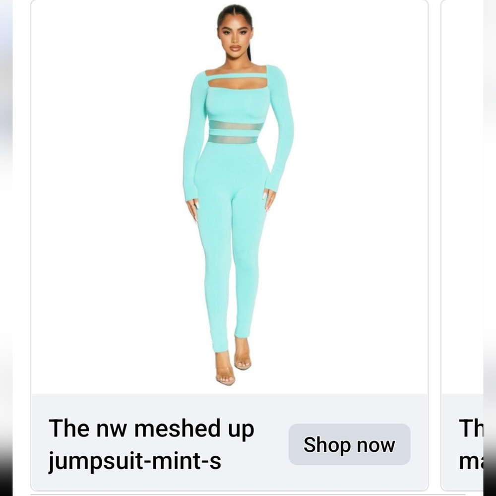 Naked wardrobe "  Meshed up"  Jumpsuit!🔥✨️🩵